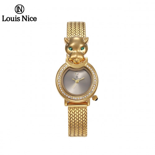 ساعه نسائية ذهبيه شكل نمر