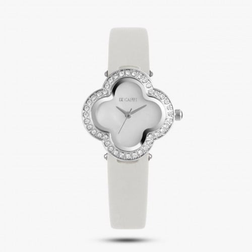 ساعة نسائية جلد FAN ابيض