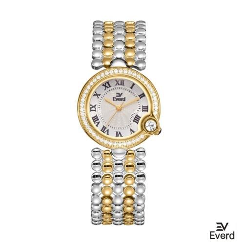 ساعة نسائية مدمج مينا فضي