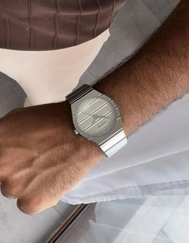 ساعة رجالية لويس ستيل فضي