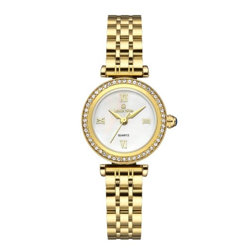 ساعة نسائية ذهبية louis nice