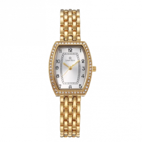 ساعة مستطيلة ذهبية