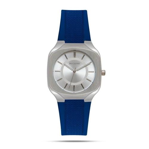 ساعة رجالية رسمية كحلي إطار فضي