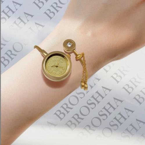 ساعة نسائية ذهبي جنيه free size