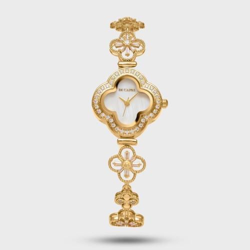 ساعة نسائية سهرة ذهبي