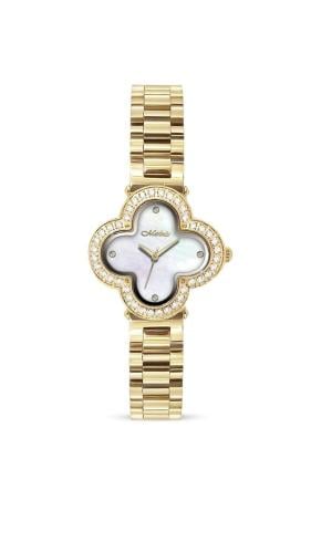 ساعة معصم بسوار ذهبي