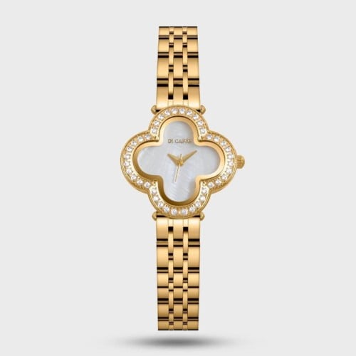 ساعة نسائية ناعمة ورده ذهبية