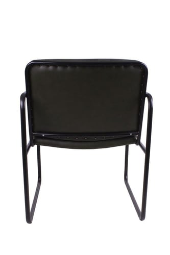 كرسي جلدي بإيطار حديدي