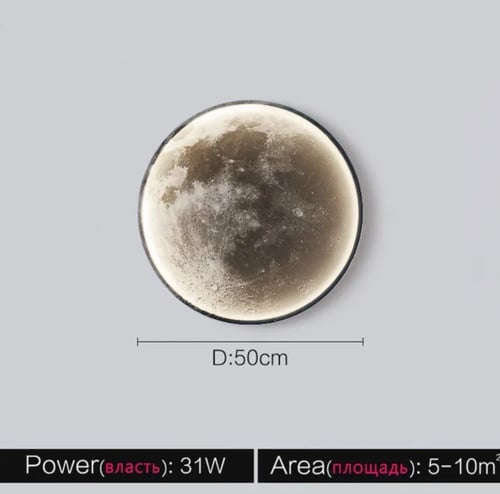 إضاءة القمر الجدارية