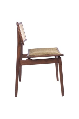 كرسي راتان كلاسيكي - مقعد منجد