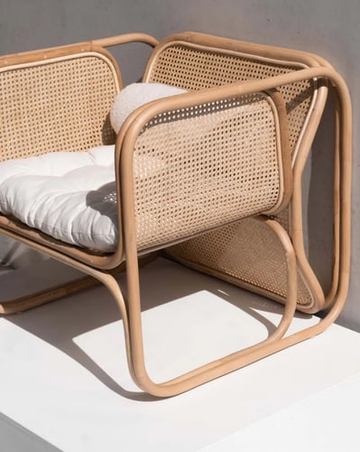 كرسي قصب الراتان - اثاث ريفي