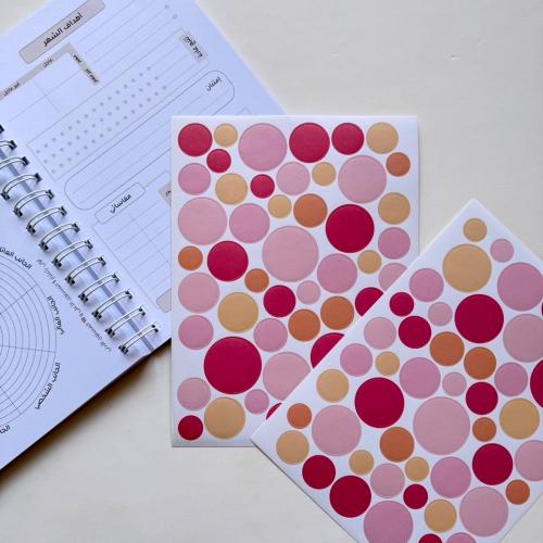 استيكرات ملونه بمقاسات