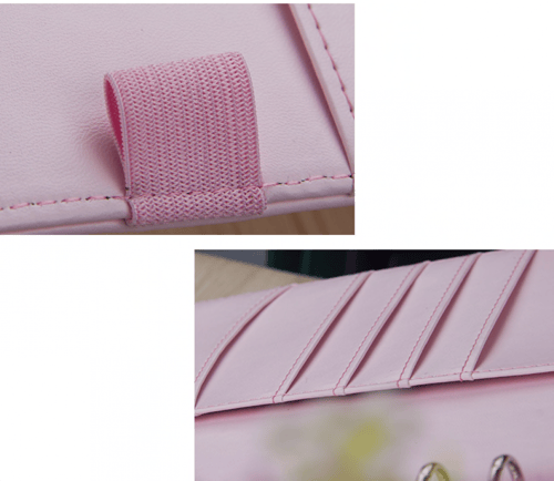 غلاف جلد - وردي ناعم