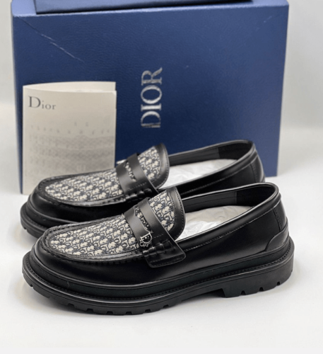 حذاء DiOR اسود رصاصي ( رسمي )