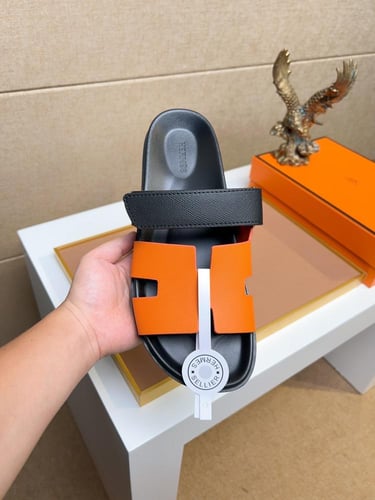 صندل هيرمز ( اسود . برتقالي )