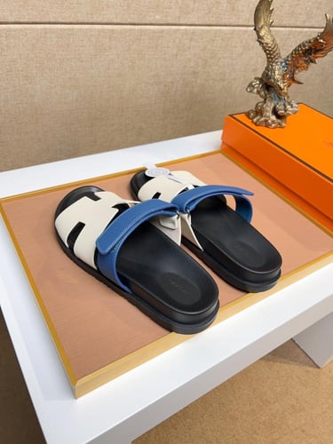 صندل هيرمز ( ازرق . ابيض )