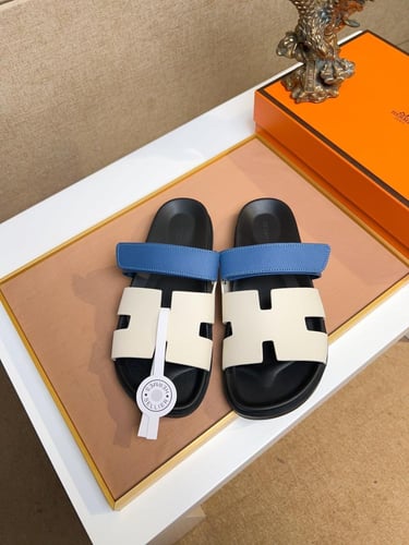 صندل هيرمز ( ازرق . ابيض )