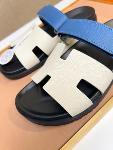 صندل هيرمز ( ازرق . ابيض )