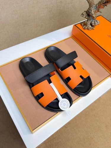 صندل هيرمز ( اسود . برتقالي )