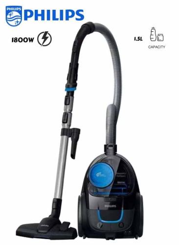 Philips - PowerPro, bagless vacuum cleaner, 82 decibels, HEPA filter, 1.5-liter capacity, 1800 watts, model FC9350/61, dark black