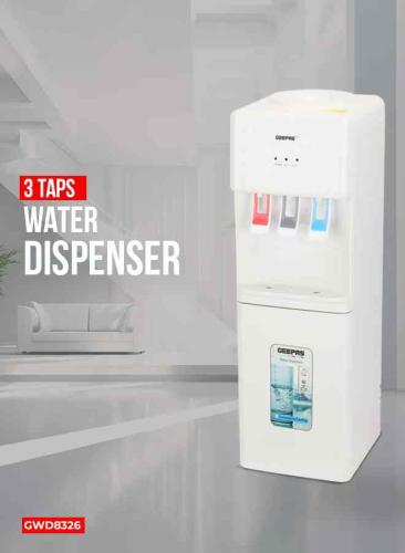 Jibas - Portable water dispenser with three taps - hot water, cold, and regular | stainless steel tank with a capacity of 2.8 lite...
