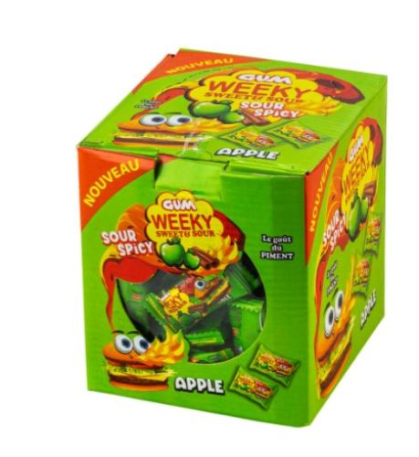 لبان ويكي جم (برجر -بنكهة التفاح والقرفة)) 100 قطع...