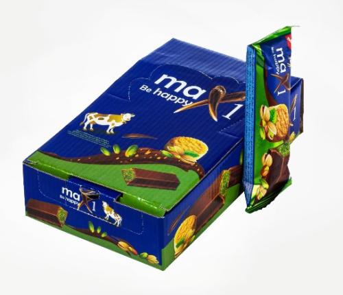 شيكولاتة ماكس وان بحشو الكنافة والفستق 12×12×40 جر...