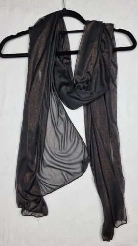 طرحة قطن اسود مدمجة بحب السكر