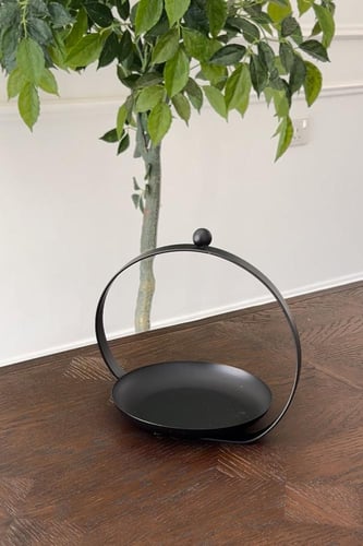 صحن اسود بحامل