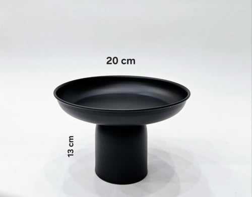 صحن اسود بقاعدة صغير