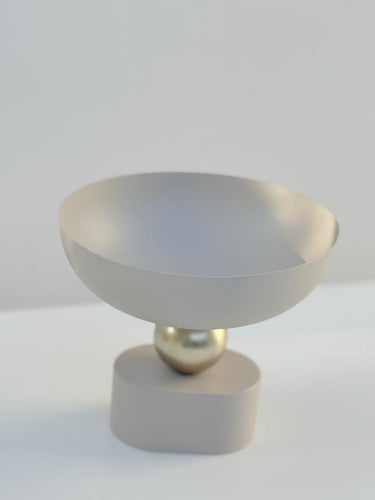 ستاند تقديم دائري بيج مع دائرة ذهبي