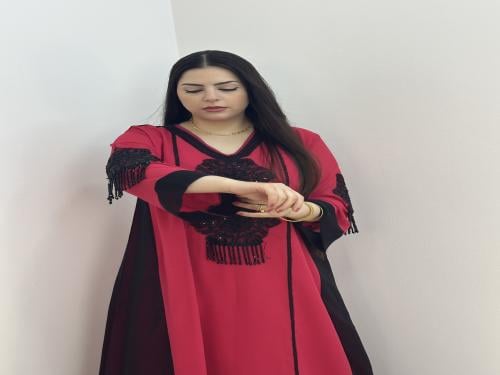 عندل ( شيفون وبطانه حرير ستان )