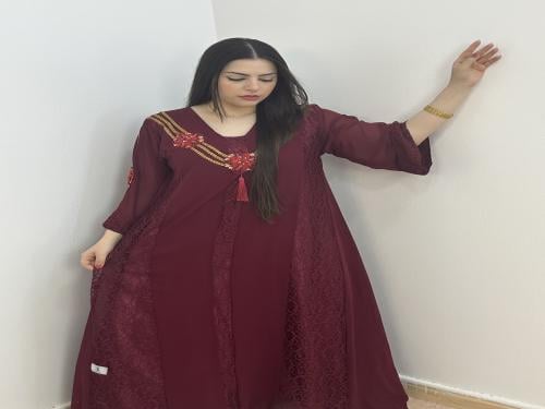 شجون ( شيفون ودانتيل وبطانه حرير ستان )