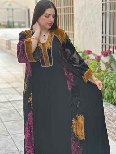 المهرة (كريب + شيفون مخمل)