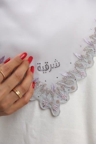 حجاب يدوي كرستال سوارفسكي وضحاء