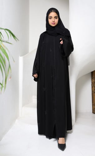 عباية صالونا كردانة قلوب منثرة امام العباية