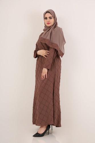 عباية مربعات لينن زينة