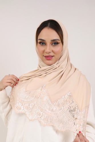 طرحة قطن تركيبات دانتيل