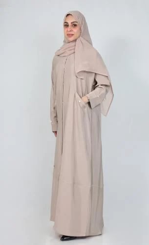 Ikhlas Salona Colored Ruffled Abaya