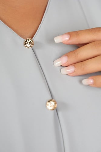 عباية فرسان تركيبات فوزية (رمادي فاتح)