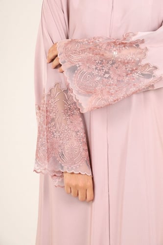 عباية صالونا سندس دانتيل على الكم