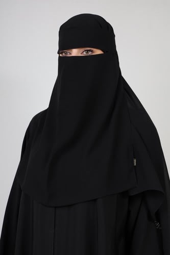 نقاب مفتوح لصقة سادة