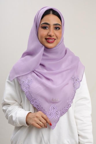 حجاب مطرز كرستال سوارفسكي نسرين