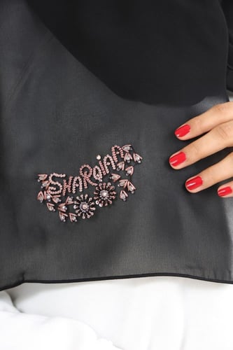 طرحة أمواج يدوي كريستال تميمة