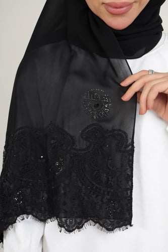 طرحة دانتيل توقيع كرستال انيا