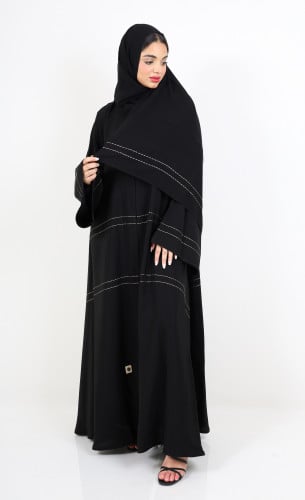 عباية صالونا هيف خيط مبروم تطريز كامل العباية