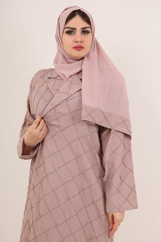 عباية مربعات لينن لينة