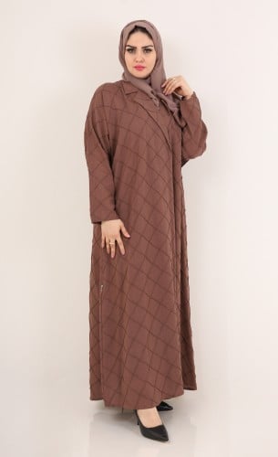 عباية مربعات لينن زينة
