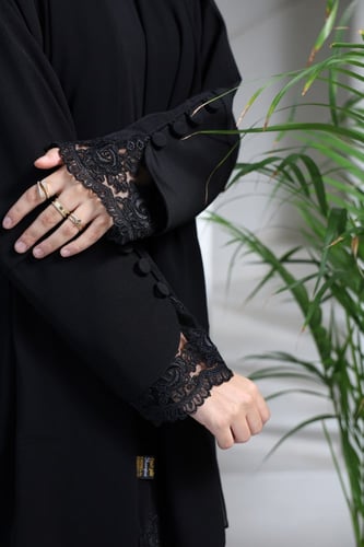 عباية صالونا جودي أكمام ضيقة مع دانتيل