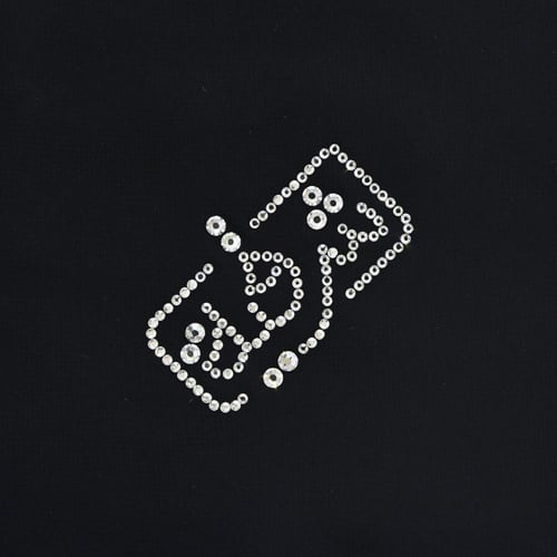 طرحة أمواج شعار شرقية سوارفسكي لين